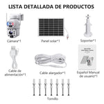 Cámara de Seguridad Exteriores Doble Lente X36/4g/Wifi/Panel